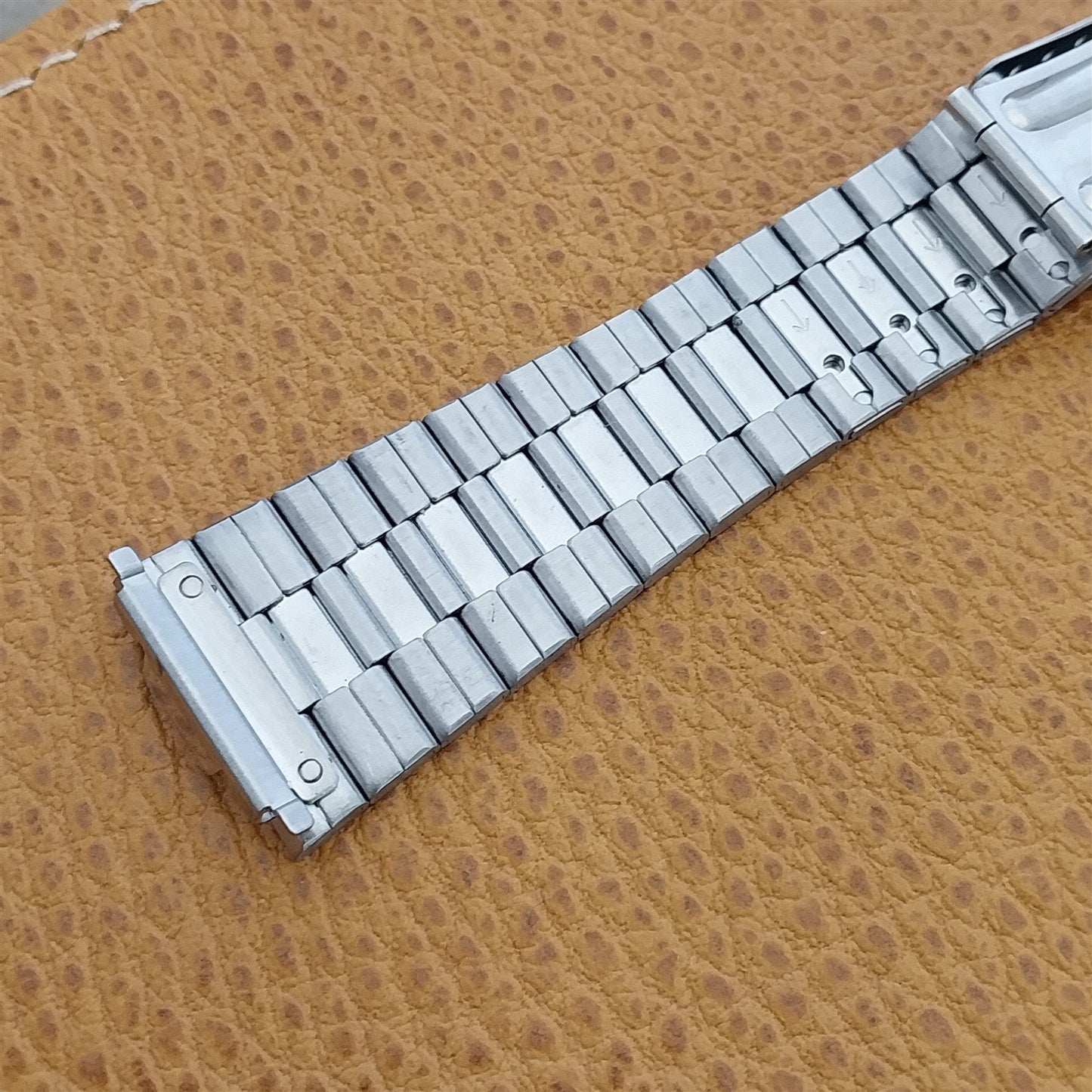 Vintage Caravelle Bulova 17mm Flared Classic Stainless Steel Watch Band