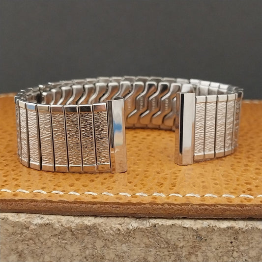 19mm 18mm 17mm 10k White Gold Filled Flex-Let Unused 1950s Vintage Watch Band