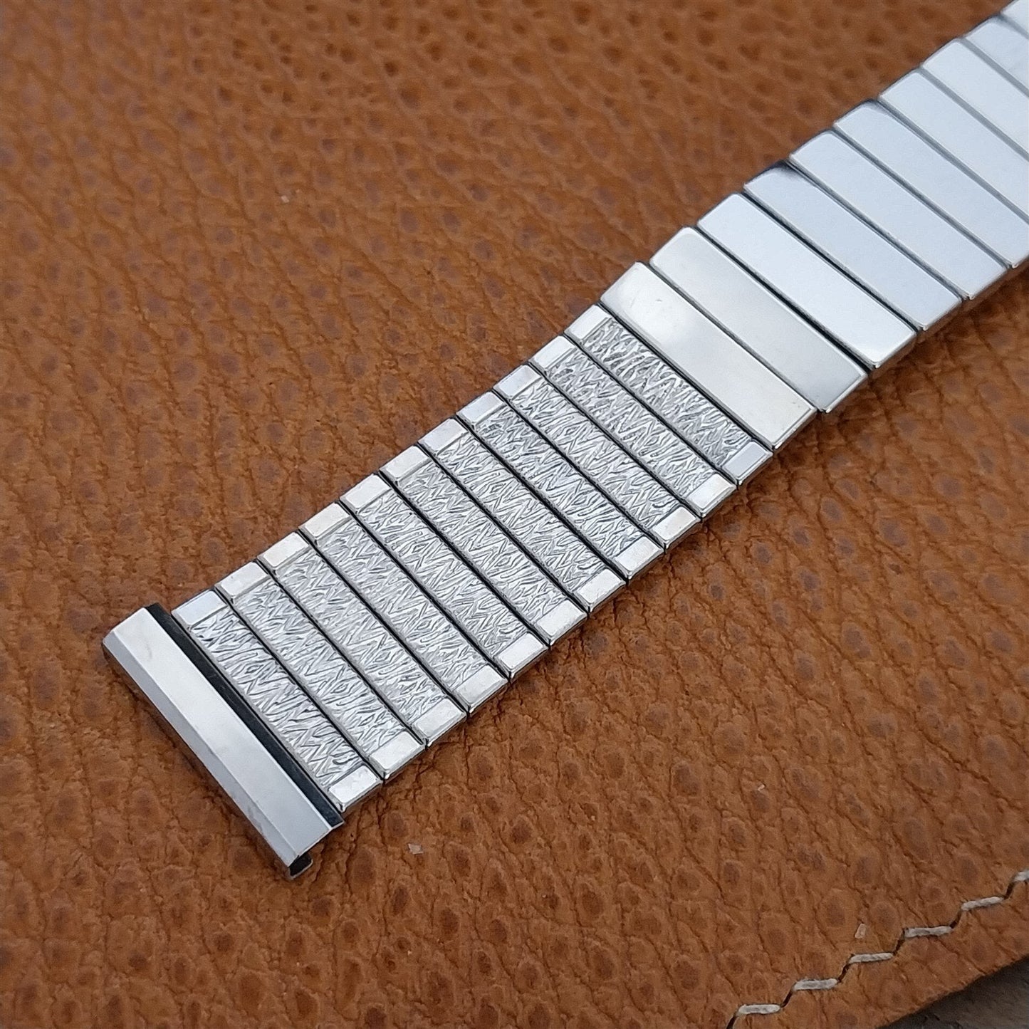 19mm 18mm 17mm 10k White Gold Filled Flex-Let Unused 1950s Vintage Watch Band