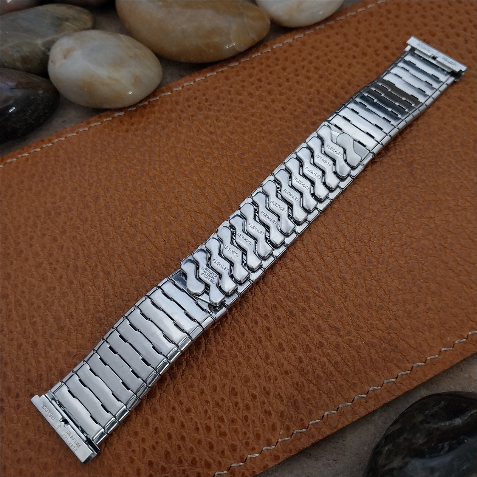 19mm 18mm 17mm 10k White Gold Filled Flex-Let Unused 1950s Vintage Watch Band