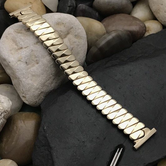 1940s Marvel 12k Yellow Gold Filled Expansion Short Unused Vintage Watch Band