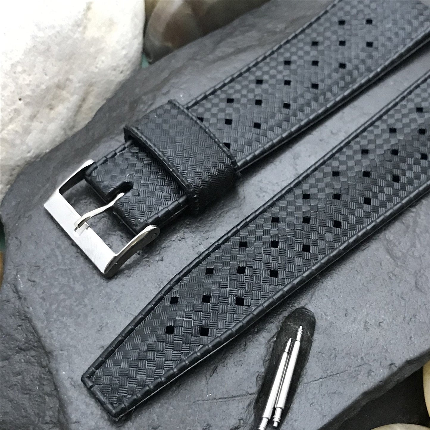 22mm Genuine Tropic Black Diver Swiss Diver Unused 1960s Vintage Watch Band