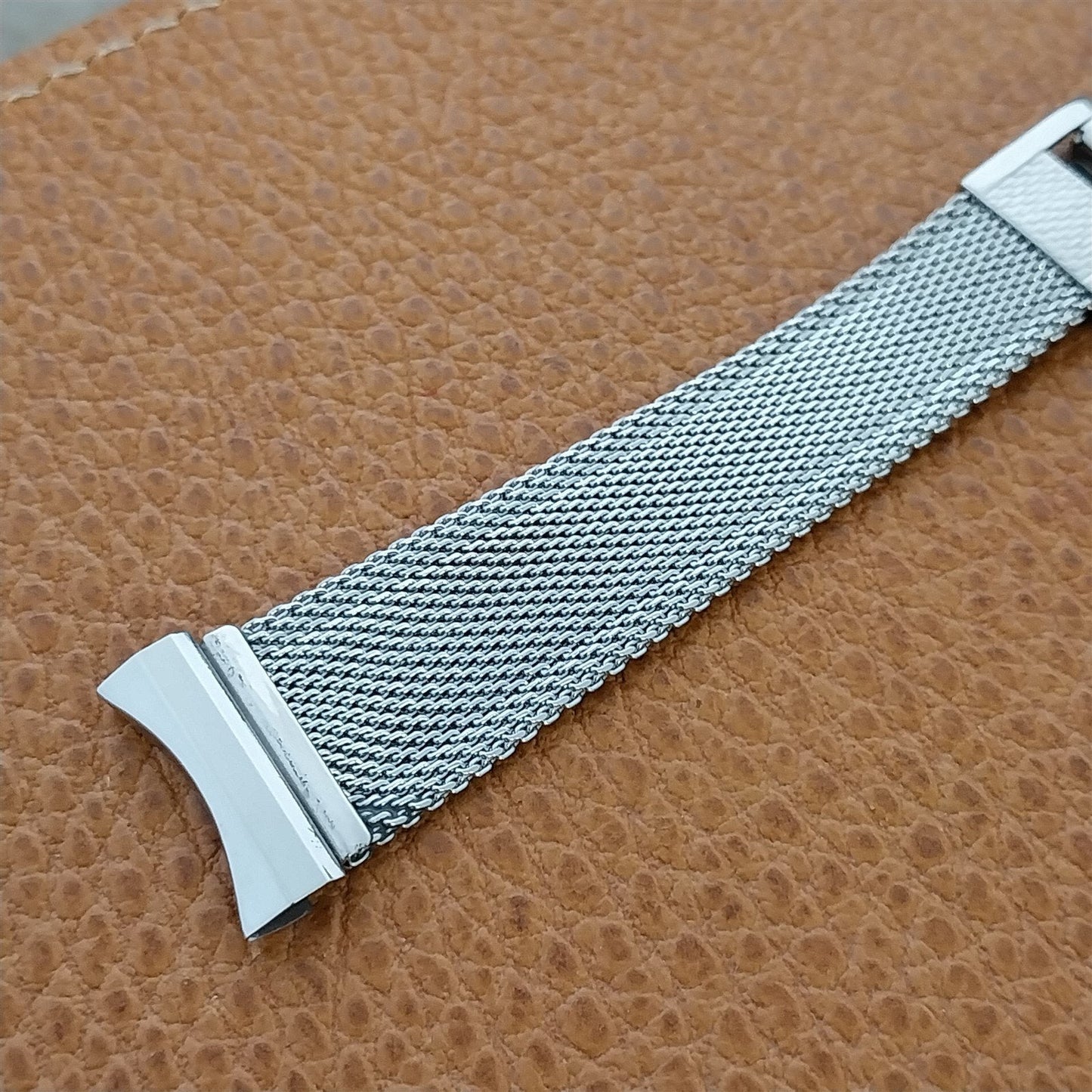 Original Forstner 19mm 18mm Stainless Steel Mesh Unused 1950s Vintage Watch Band