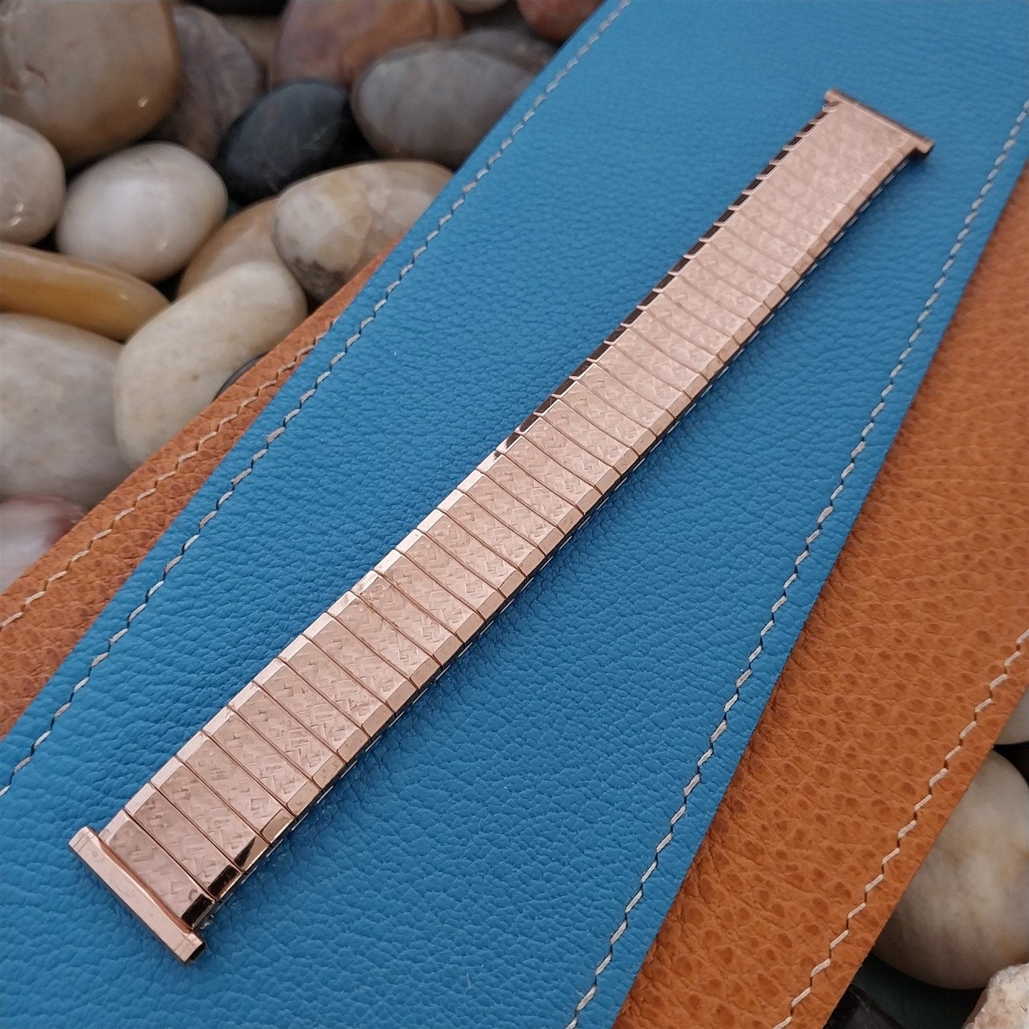 1967 10k Rose Gold-Filled Speidel Fairway Classic Stretch nVintage Watch Band