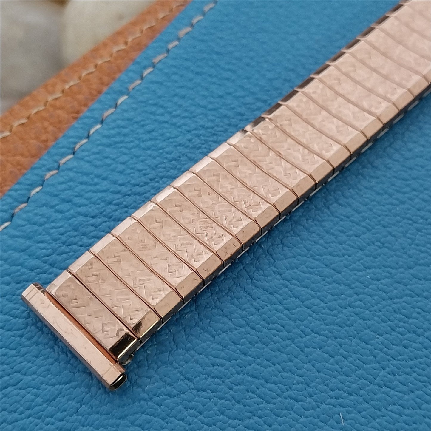 1967 10k Rose Gold-Filled Speidel Fairway Classic Stretch nVintage Watch Band