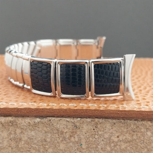 19mm 18mm Stainless Steel & Lizard JB Champion Unused 1950s Vintage Watch Band