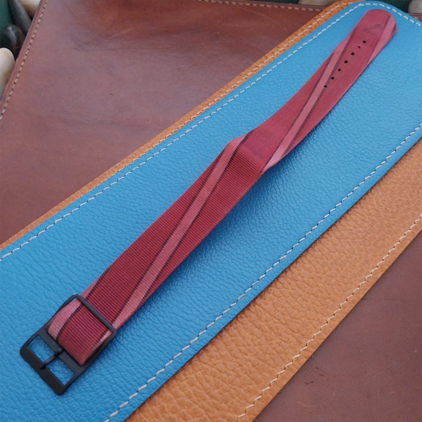 18mm John Weitz Nylon Classic Single Pass Unused 1990s Vintage Watch Strap