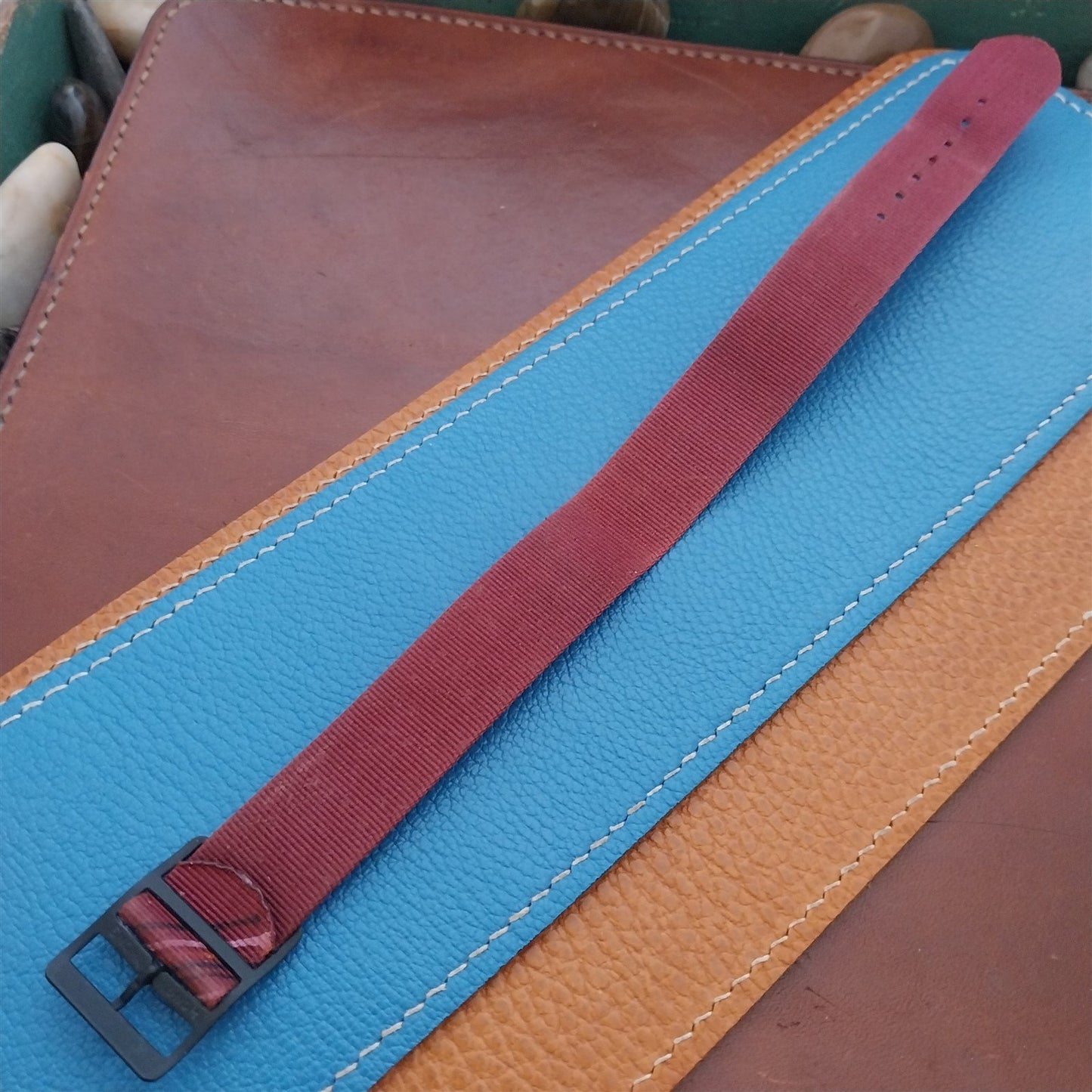 18mm John Weitz Nylon Classic Single Pass Unused 1990s Vintage Watch Strap