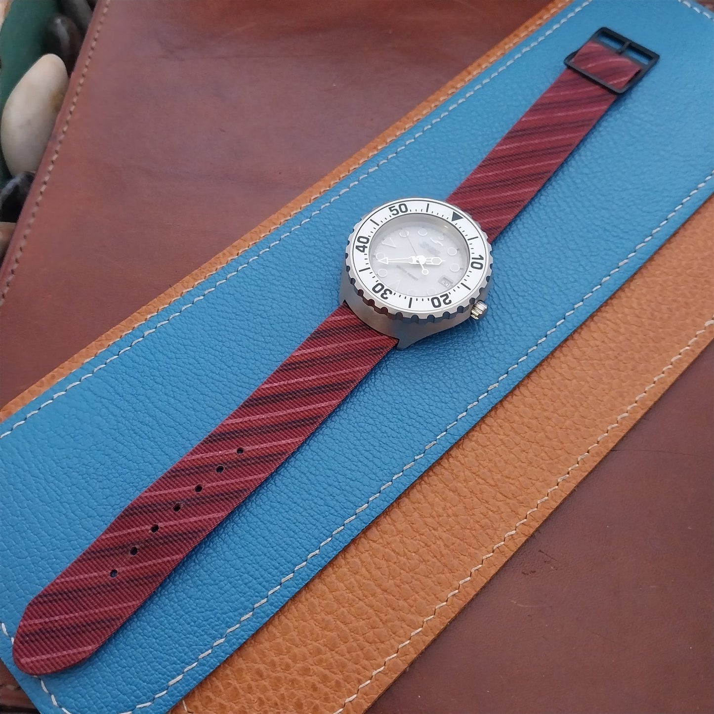 18mm John Weitz Nylon Classic Single Pass Unused 1990s Vintage Watch Strap