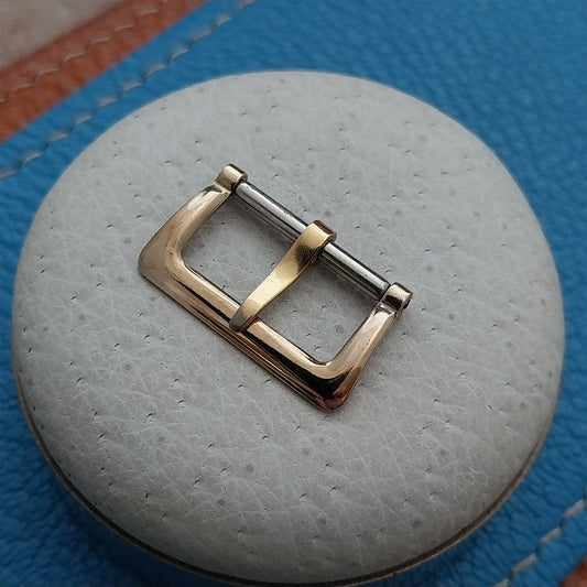 1930s-1940s 16mm Stamped Yellow Gold-Tone Vintage Watch Strap Buckle