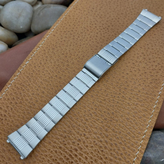 2-Piece Stainless Steel 18mm Flared nos lcd quartz Unused Vintage Watch Band