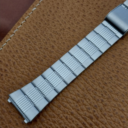 2-Piece Stainless Steel 18mm Flared nos lcd quartz Unused Vintage Watch Band