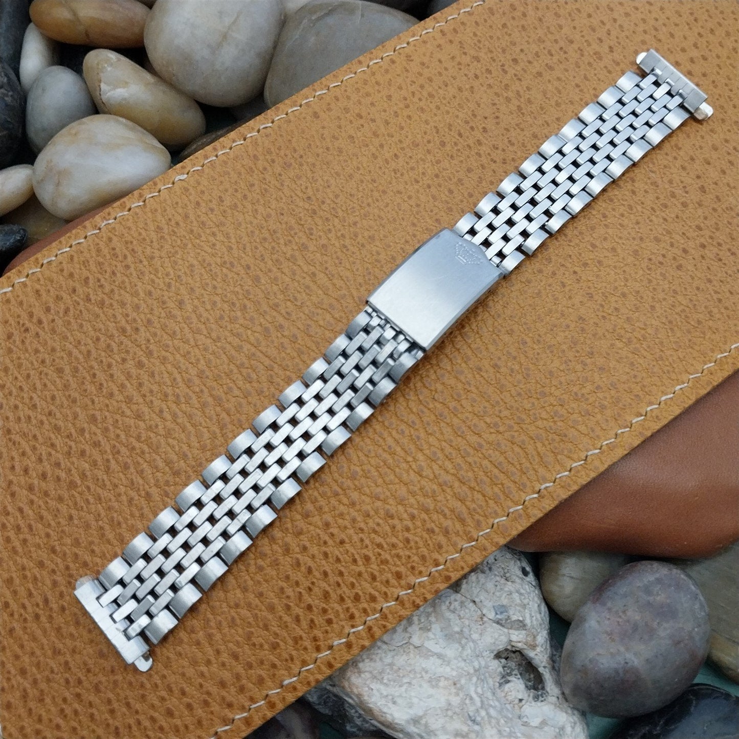 18mm Beads of Rice Jules Jurgensen Swiss Stainless Steel Vintage Watch Band