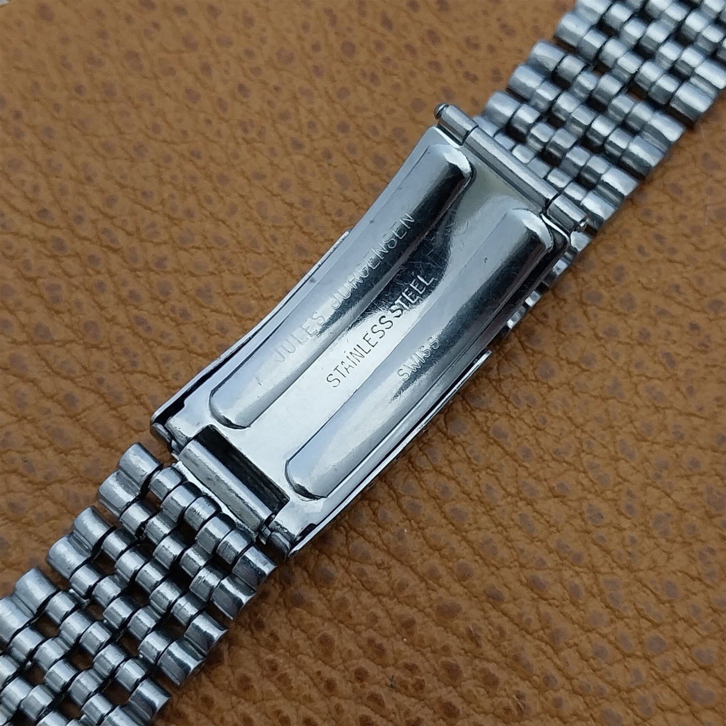 18mm Beads of Rice Jules Jurgensen Swiss Stainless Steel Vintage Watch Band