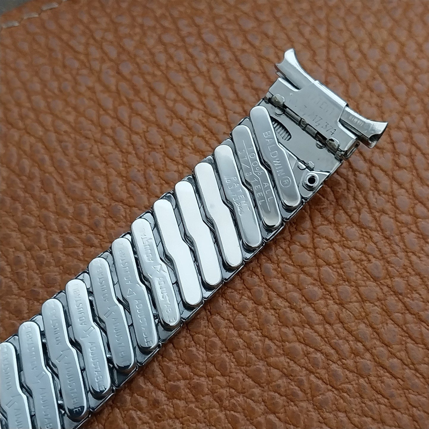 16mm 18mm 19mm Stainless Steel Expansion Baldwin nos 1960s Vintage Watch Band