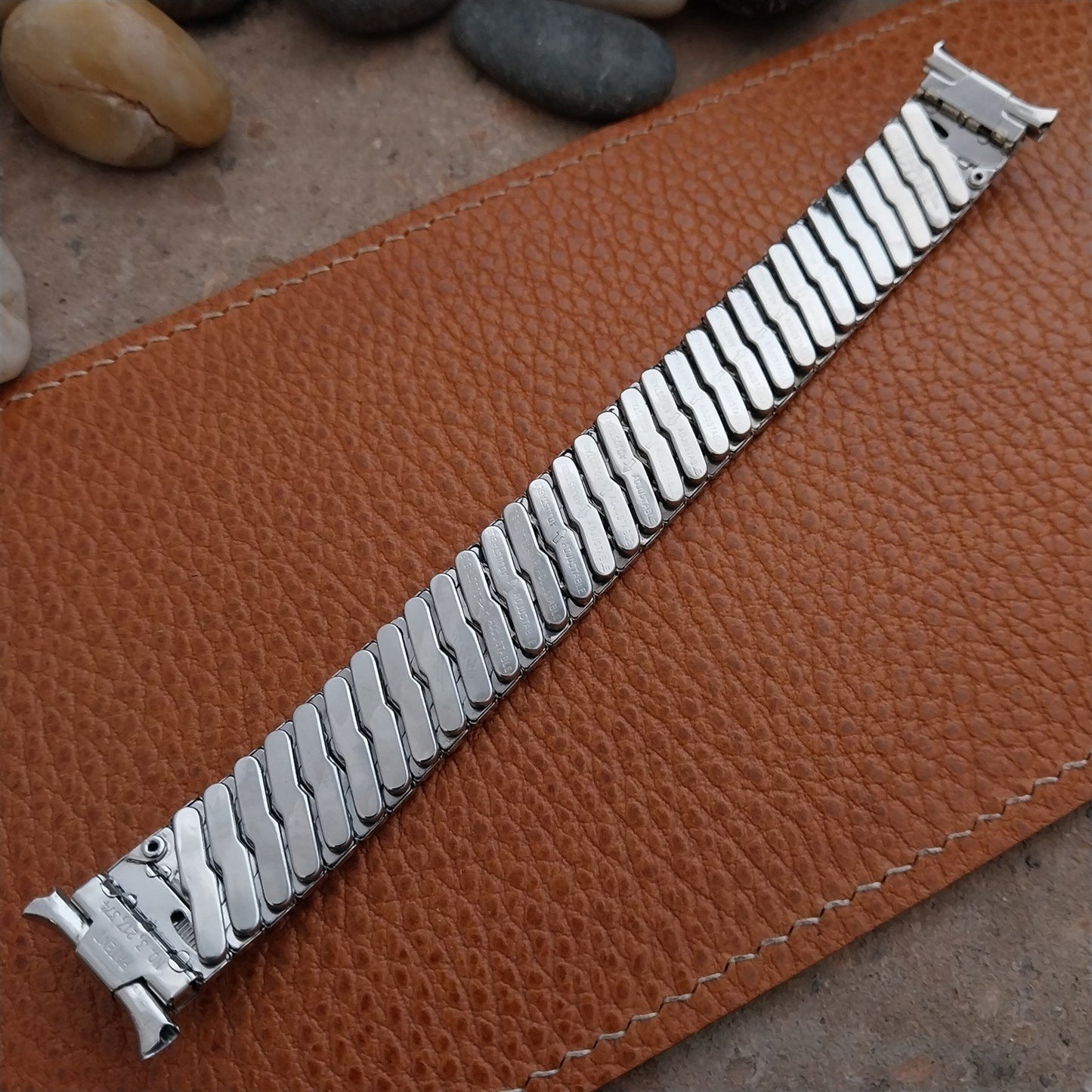 16mm 18mm 19mm Stainless Steel Expansion Baldwin nos 1960s Vintage Watch Band