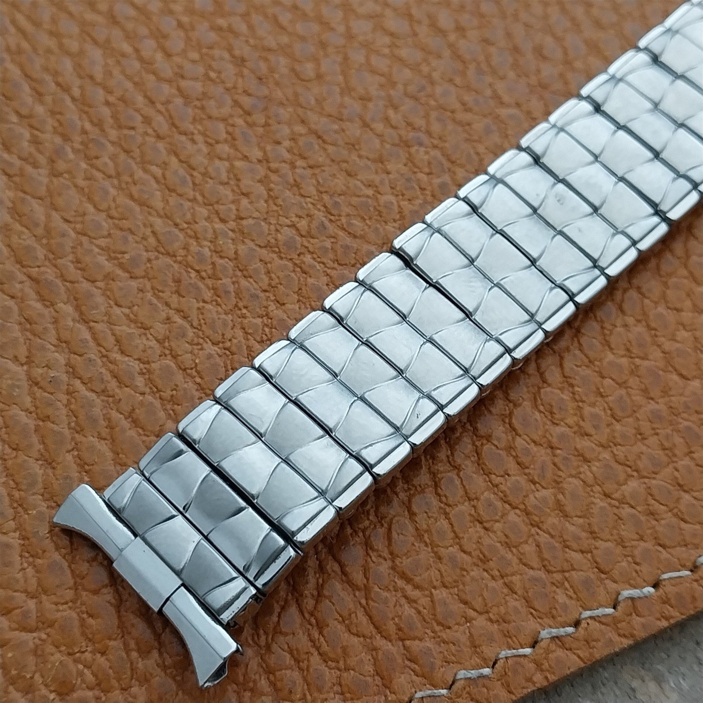 Vintage 17mm 18mm 19mm Baldwin Stainless Steel Expansion Unused 1960s Watch Band