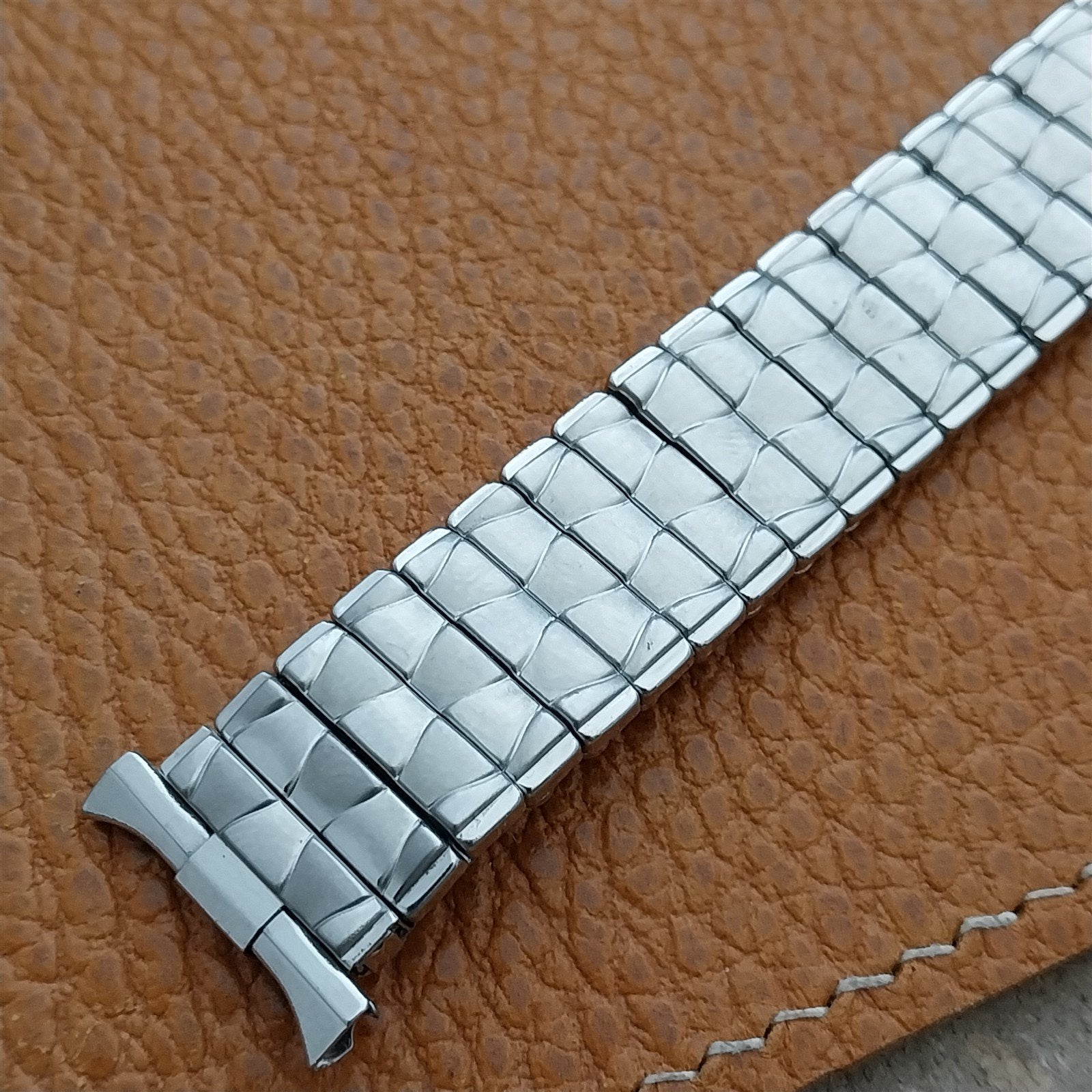 Vintage 17mm 18mm 19mm Baldwin Stainless Steel Expansion Unused 1960s Watch Band