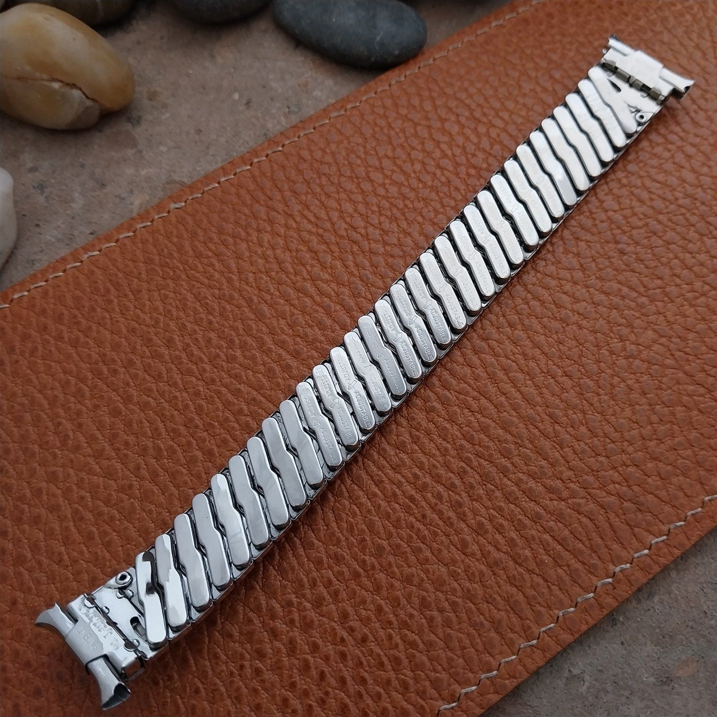 16mm 18mm 19mm Stainless Steel Expansion Baldwin nos 1960s Vintage Watch Band