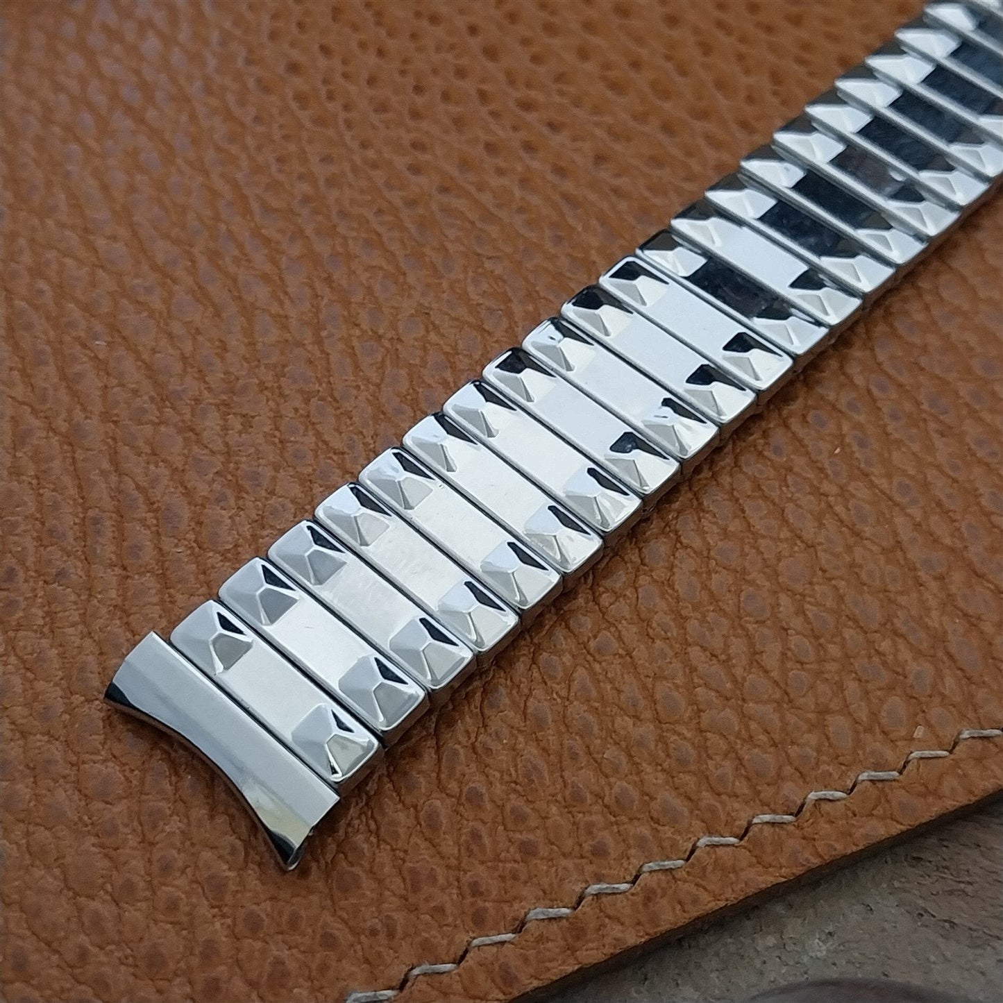 Vintage 17mm Baldwin Stainless Steel Expansion Classic Unused 1960s Watch Band