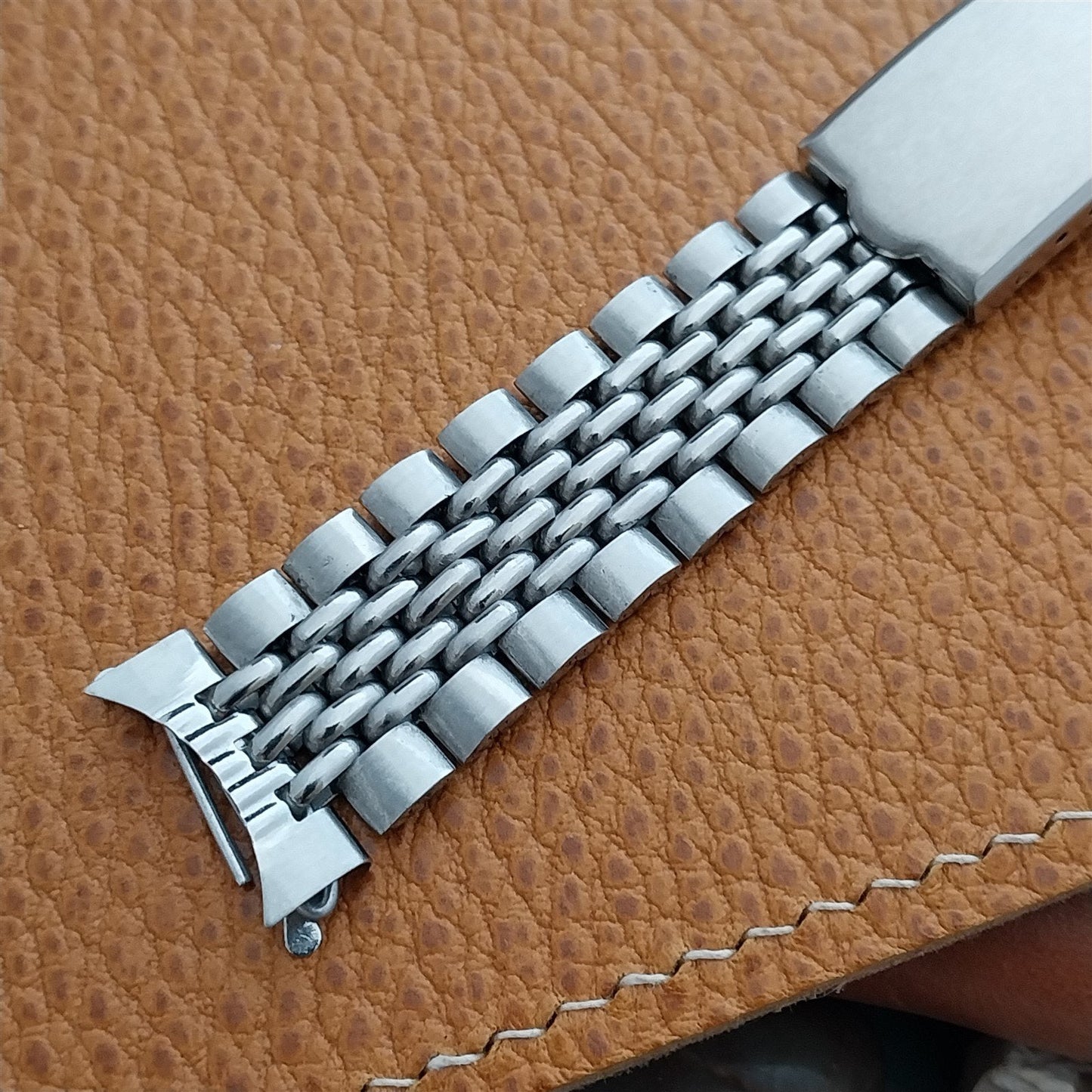 19mm Beads of Rice Stainless Steel Classic Unused 1960s-1970s Vintage Watch Band