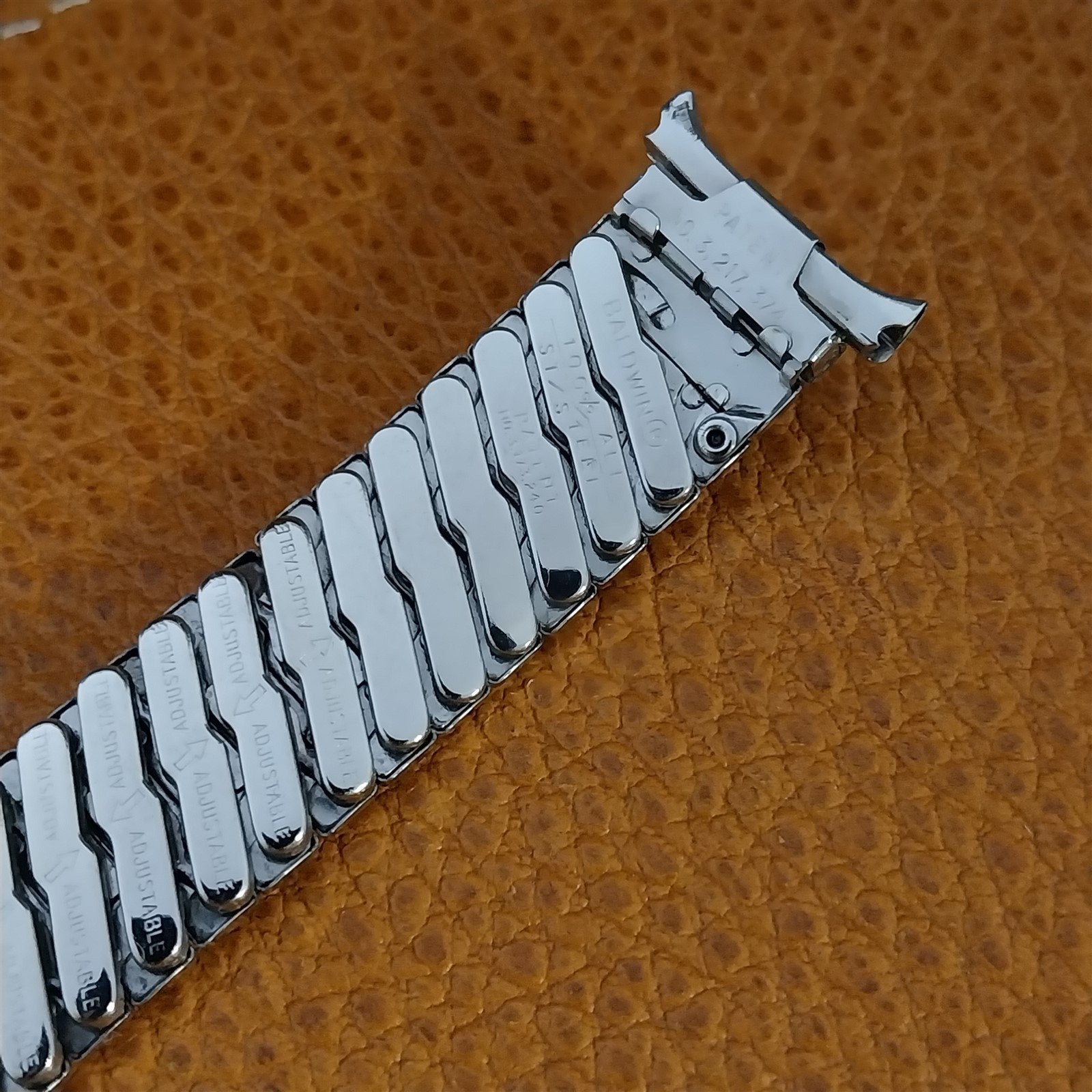16mm 18mm 19mm Baldwin Stainless Steel Expansion Unused 1960s Vintage Watch Band