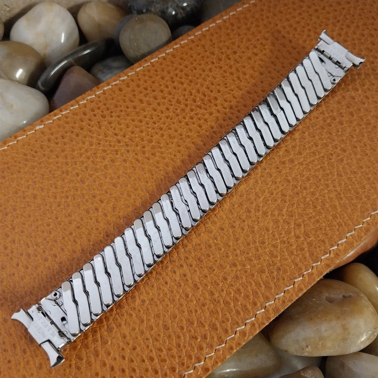 16mm 18mm 19mm Baldwin Stainless Steel Expansion Unused 1960s Vintage Watch Band