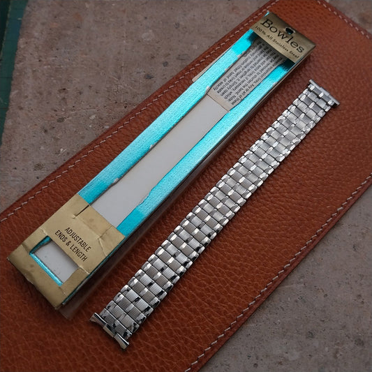16mm 18mm 19mm Baldwin Stainless Steel Expansion Unused 1960s Vintage Watch Band