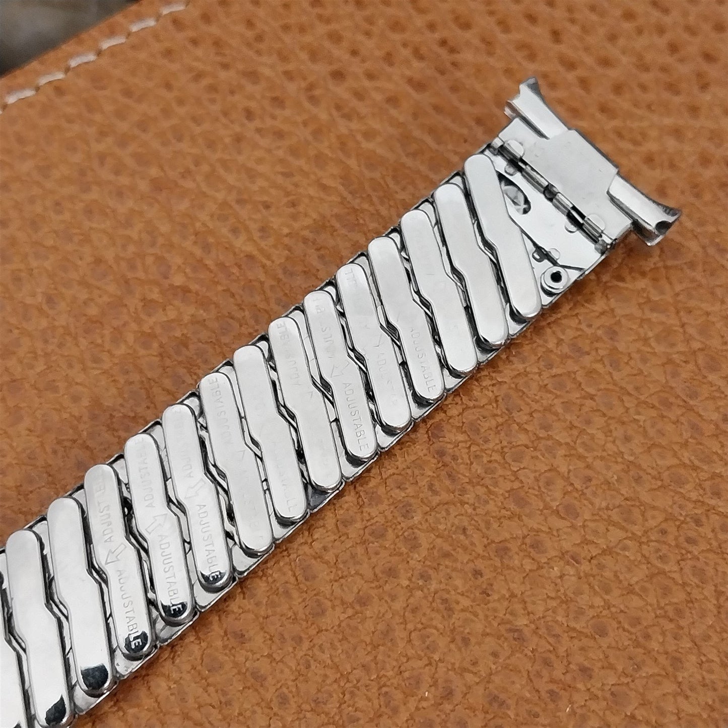 16mm 18mm 19mm Baldwin Stainless Steel Expansion Unused 1960s Vintage Watch Band