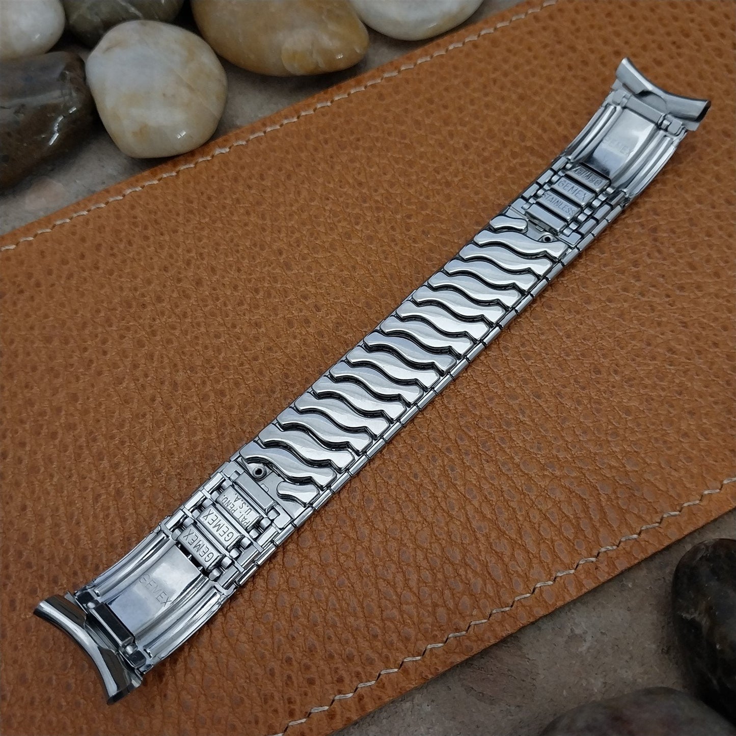 19mm 18mm Stainless Steel Expansion Gemex Unused MCM 1950s Vintage Watch Band