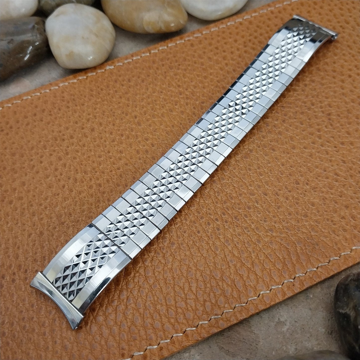 19mm 18mm Stainless Steel Expansion Gemex Unused MCM 1950s Vintage Watch Band