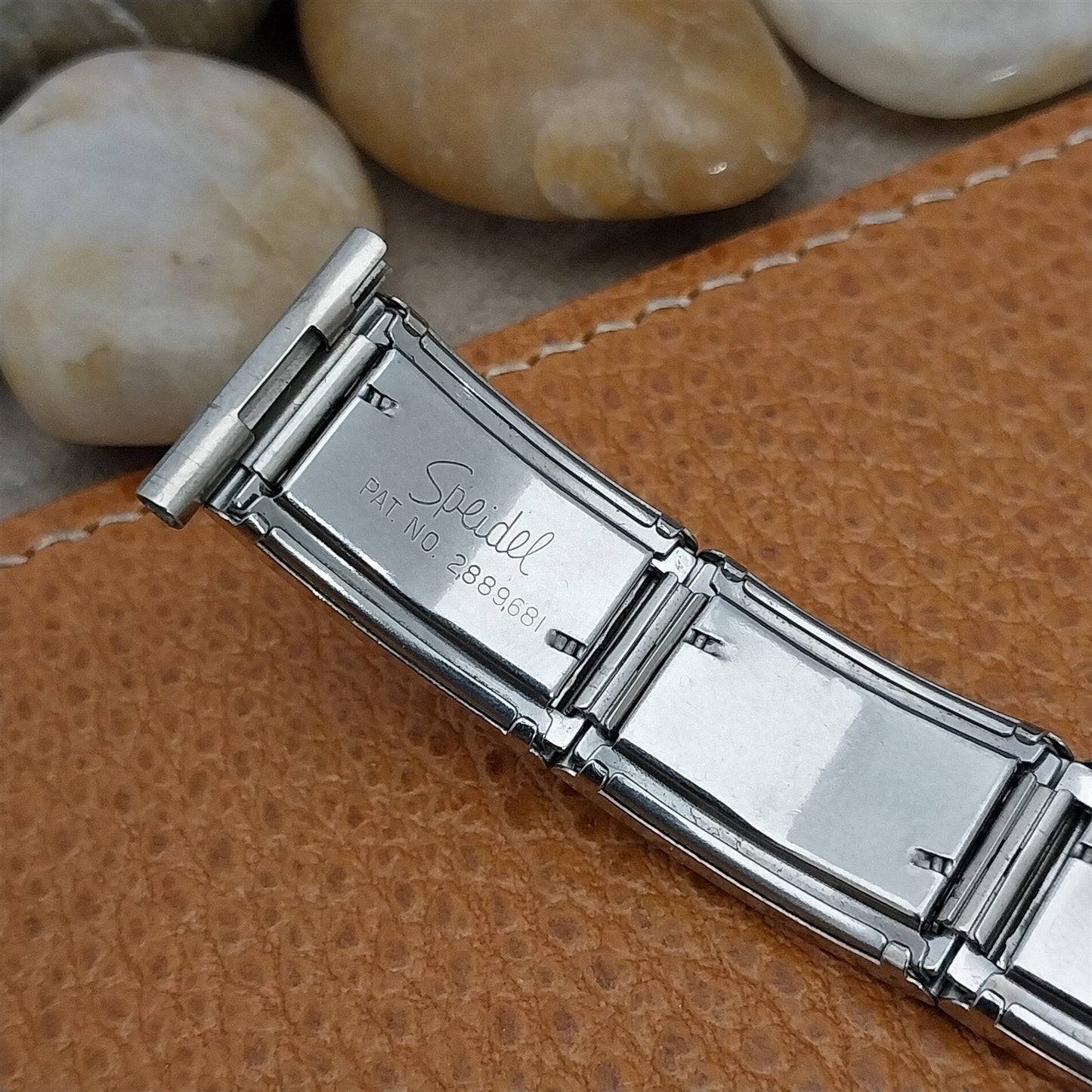 1950s Speidel Stainless Steel & Lizard Classic Unused MCM nos Vintage Watch Band