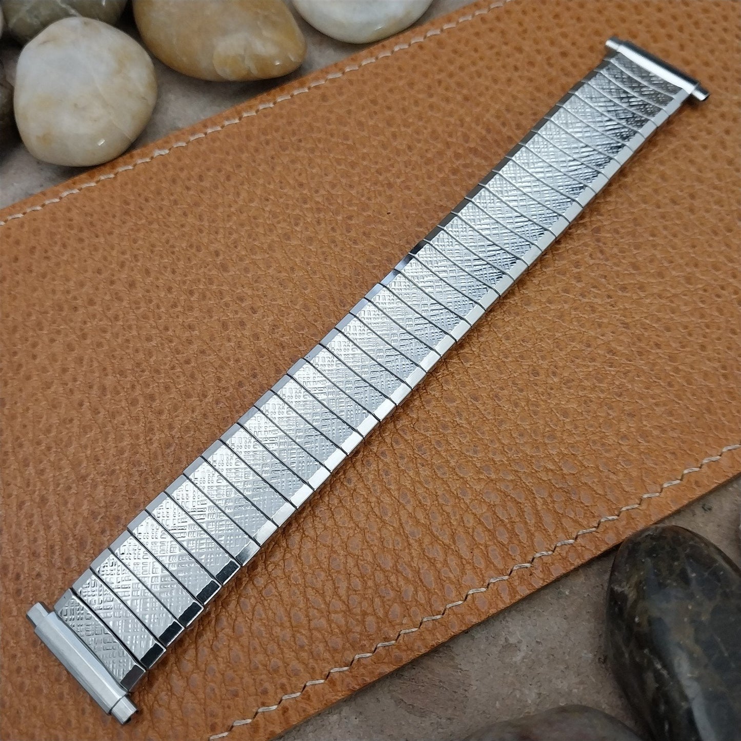 18mm 20mm 22mm Stainless Steel Expansion 5 7/8" Unused nos Vintage Watch Band