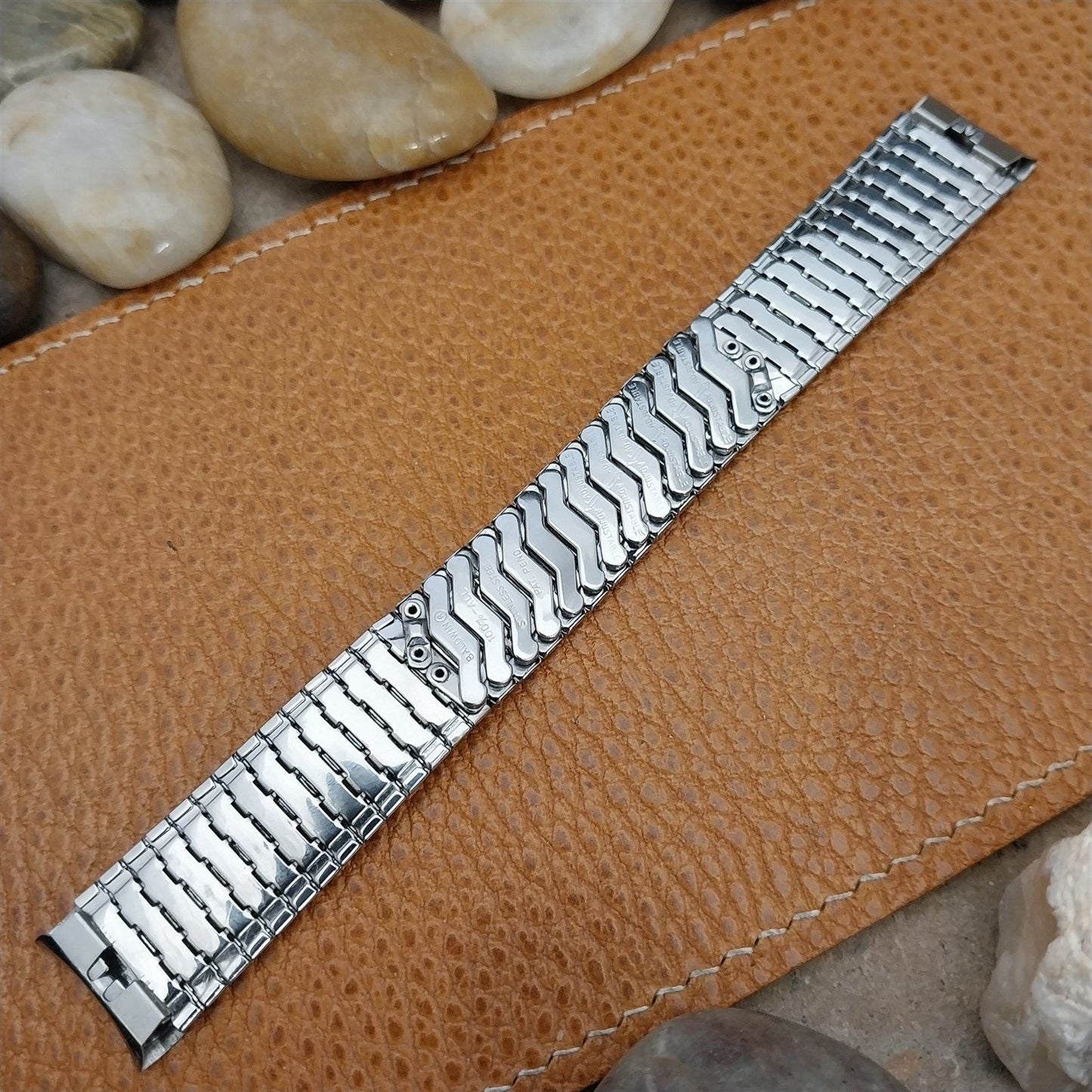 17.2mm Stainless Steel Baldwin 1963 Benrus Whirlwind Unused Vintage Watch Band