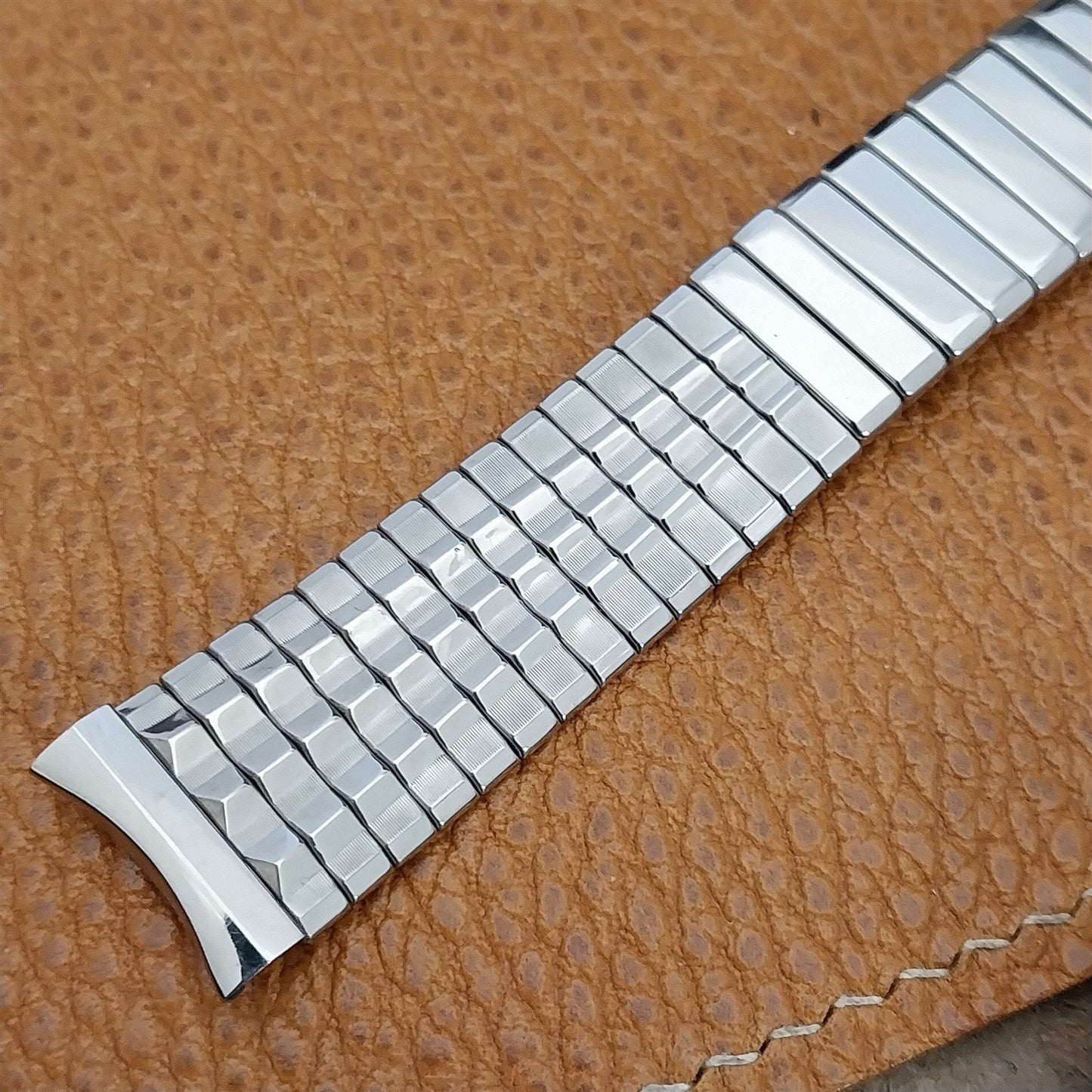 1963 Benrus 17.2mm Stainless Steel Whirlwind Baldwin Unused Vintage Watch Band