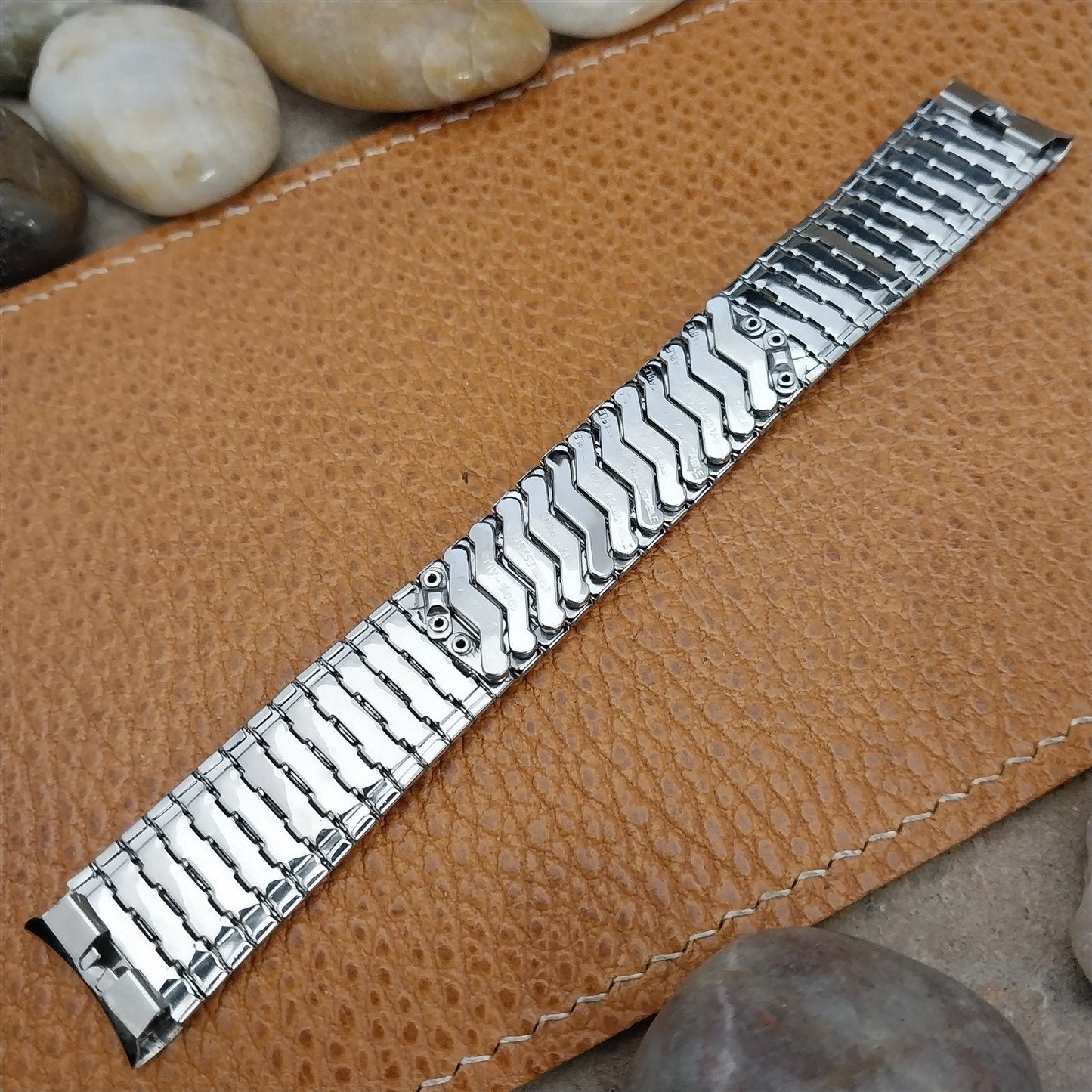 1963 Benrus 17.2mm Stainless Steel Whirlwind Baldwin Unused Vintage Watch Band