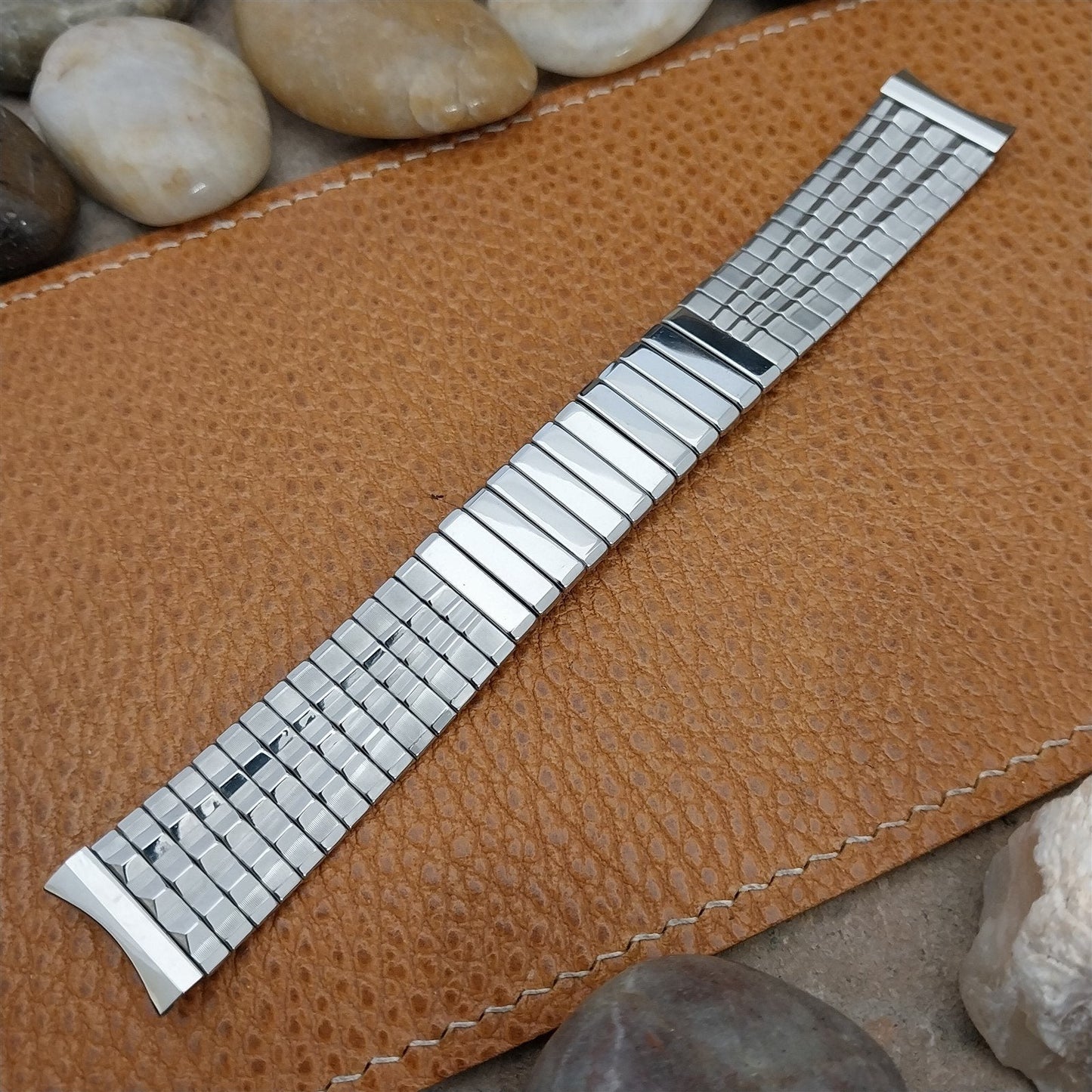 1963 Benrus 17.2mm Stainless Steel Whirlwind Baldwin Unused Vintage Watch Band