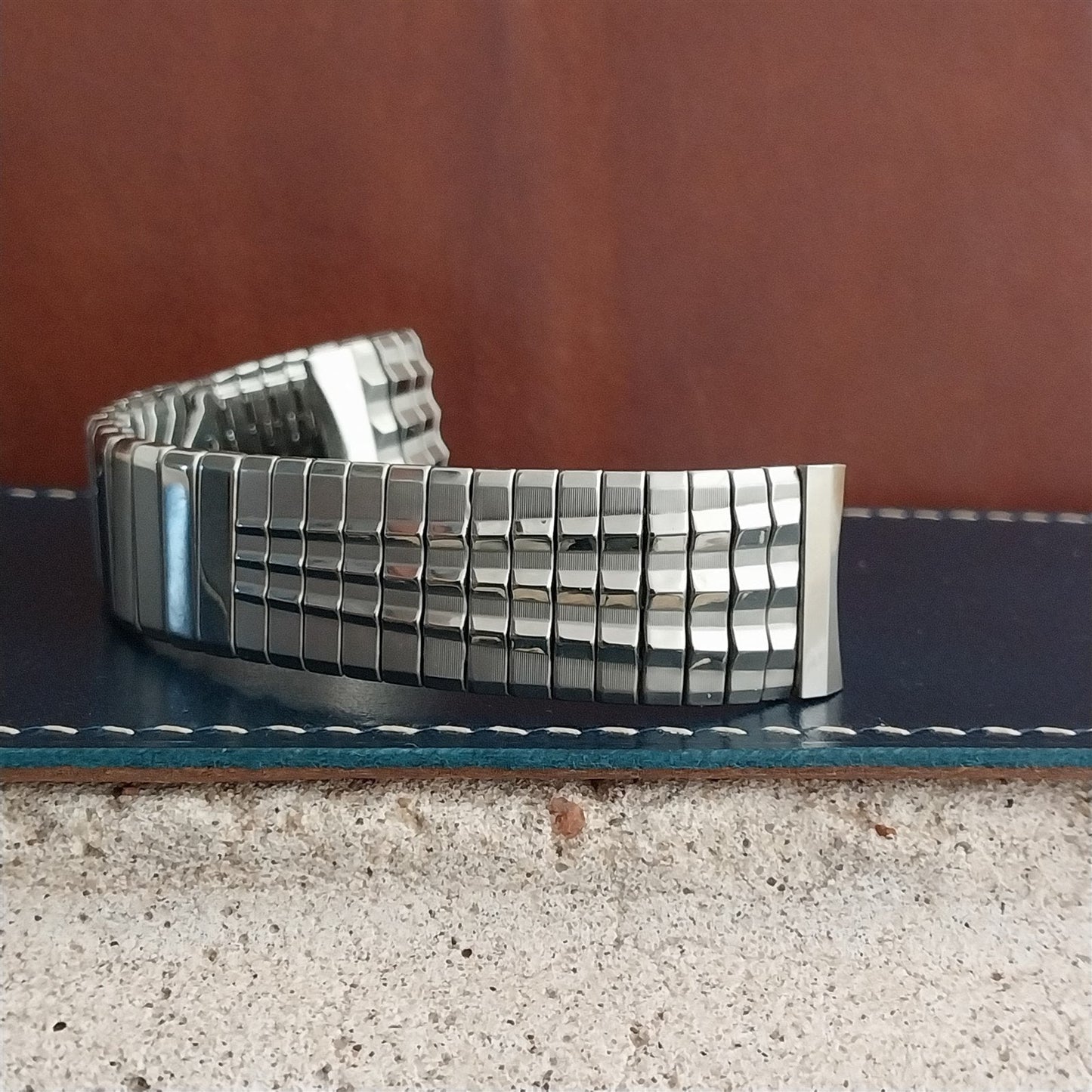 1963 Benrus 17.2mm Stainless Steel Whirlwind Baldwin Unused Vintage Watch Band