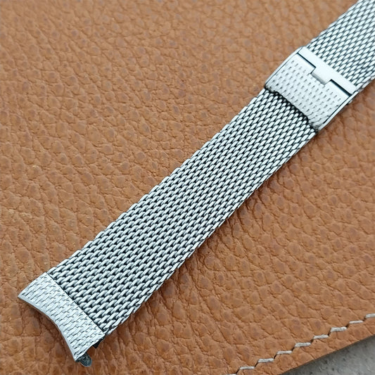 17.2mm Stainless Steel Mesh Long JB Champion unused nos 1960s Vintage Watch Band