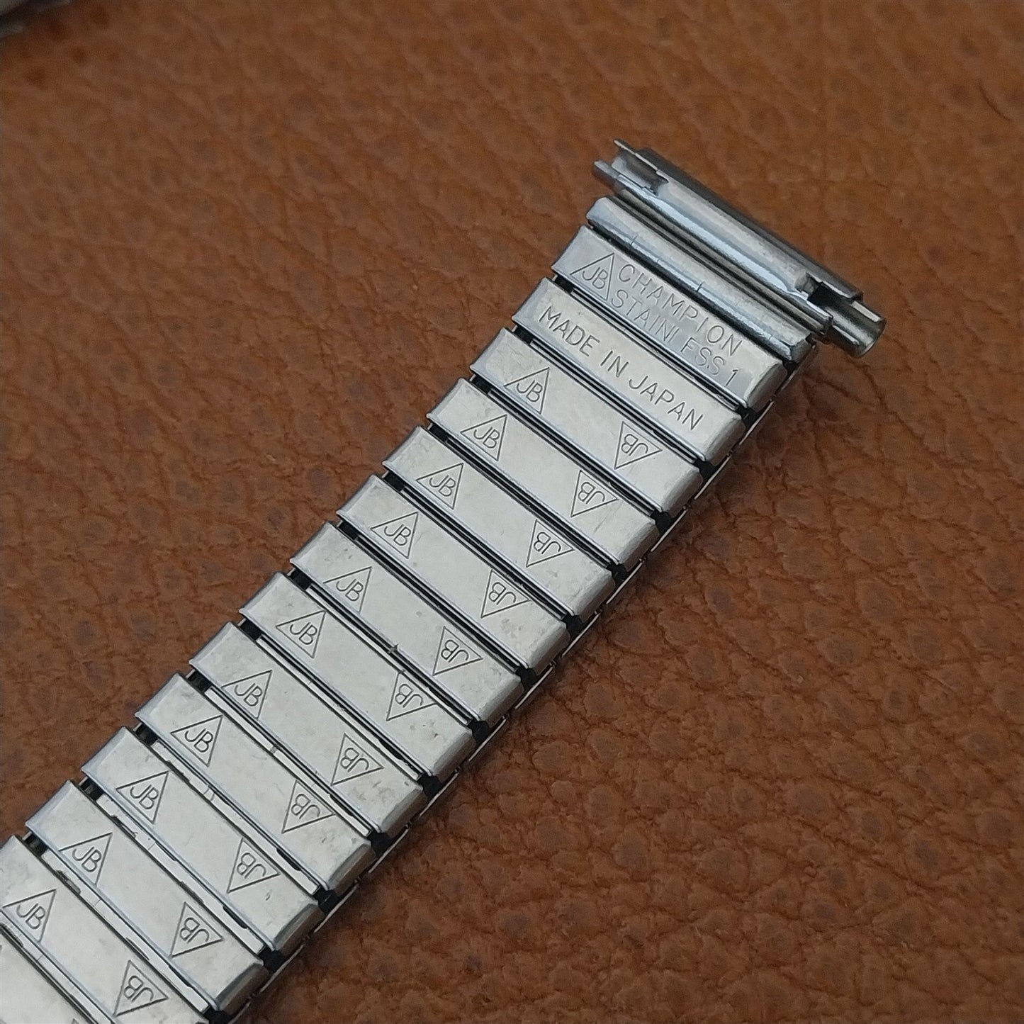 JB Champion Japan Stainless Steel 17mm 18mm 19mm Long 1970s Vintage Watch Band
