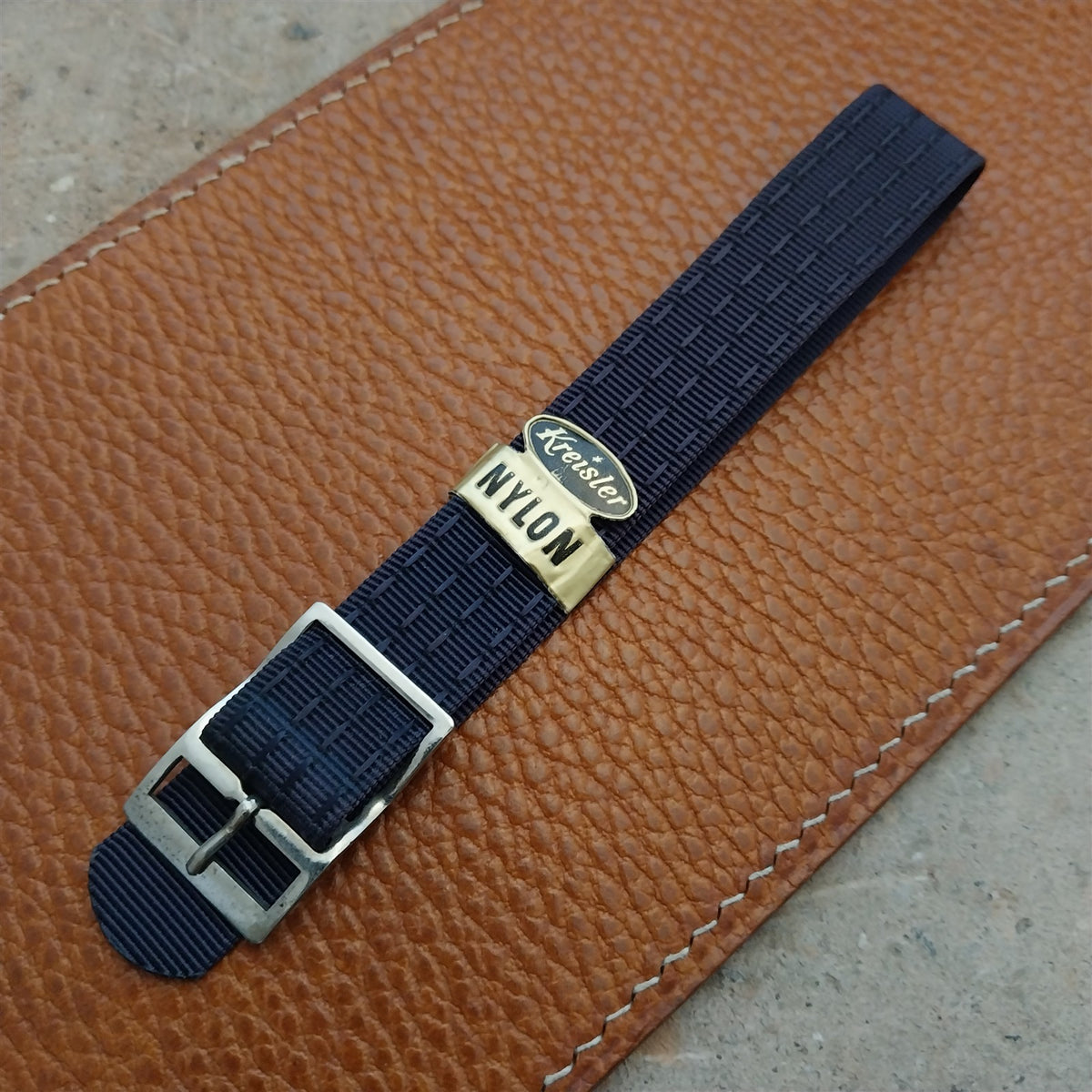 Kreisler 16mm Deluxe Blue Nylon Classic Single Pass Vintage Watch Band