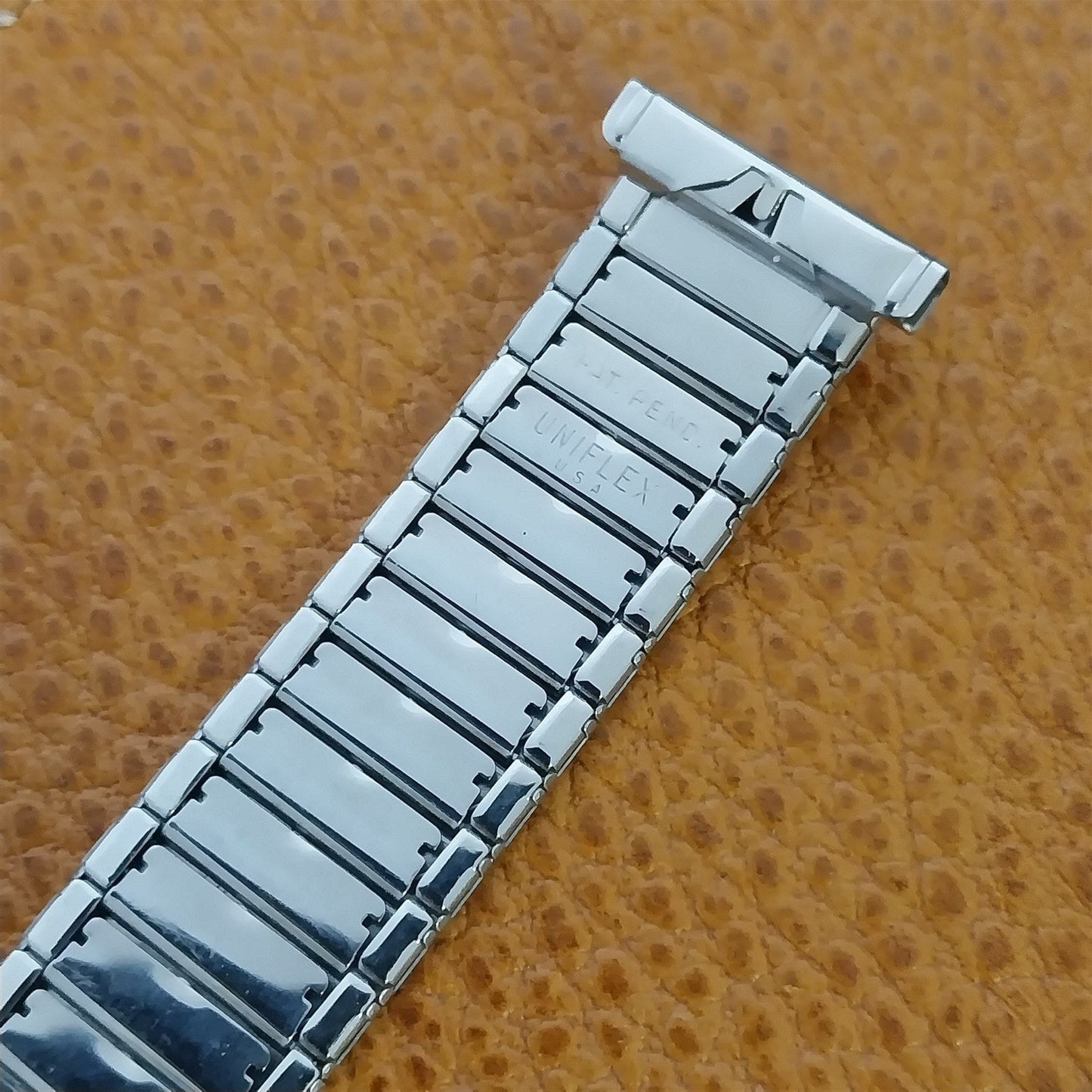 19mm 18mm UniFlex Stainless Steel Slim Expansion 1960s Unused Vintage Watch Band