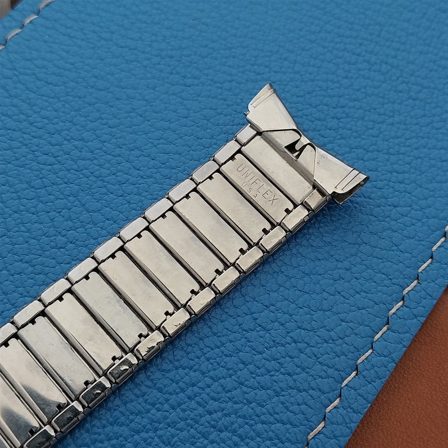 19mm 18mm UniFlex Stainless Steel Slim Expansion Unused 1960s Vintage Watch Band