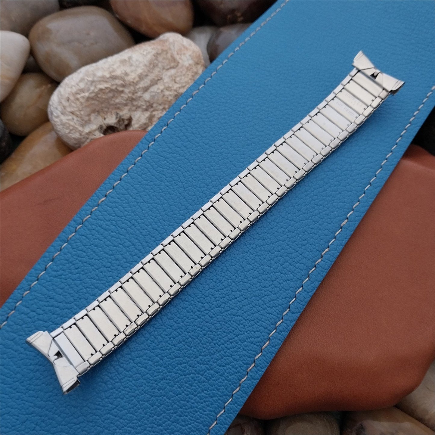 19mm 18mm UniFlex Stainless Steel Slim Expansion Unused 1960s Vintage Watch Band