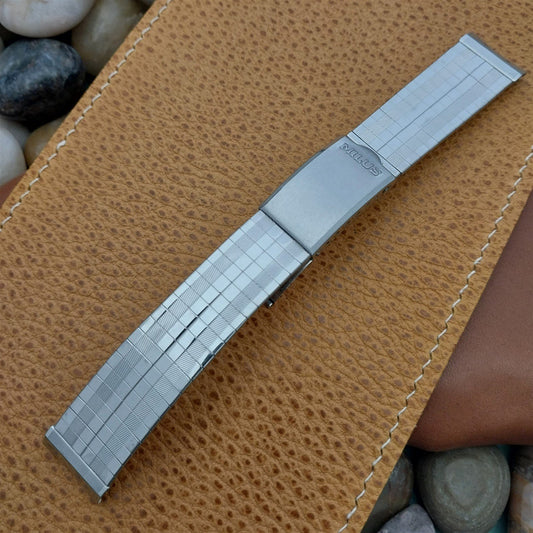 18mm Milus Logo Stainless Steel nos Unused 1970s Classic Vintage Watch Band