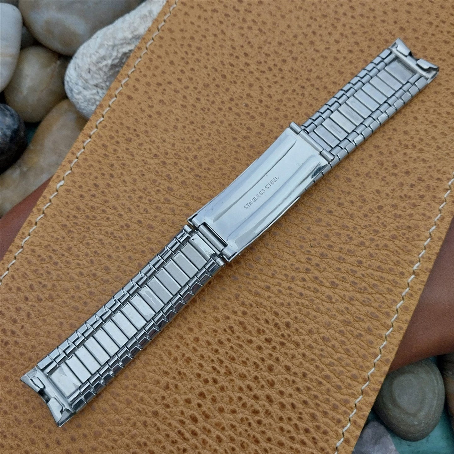 Vintage 17mm Movado Stainless Steel Classic nos Unused 1970s Watch Band