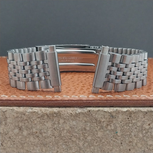 Vintage Stainless Steel Beads of Rice 18mm 19mm 20mm Unused Classic Watch Band
