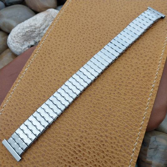 Long Duro-Flex USA Stainless Steel Stretch nos 1950s Unused Vintage Watch Band