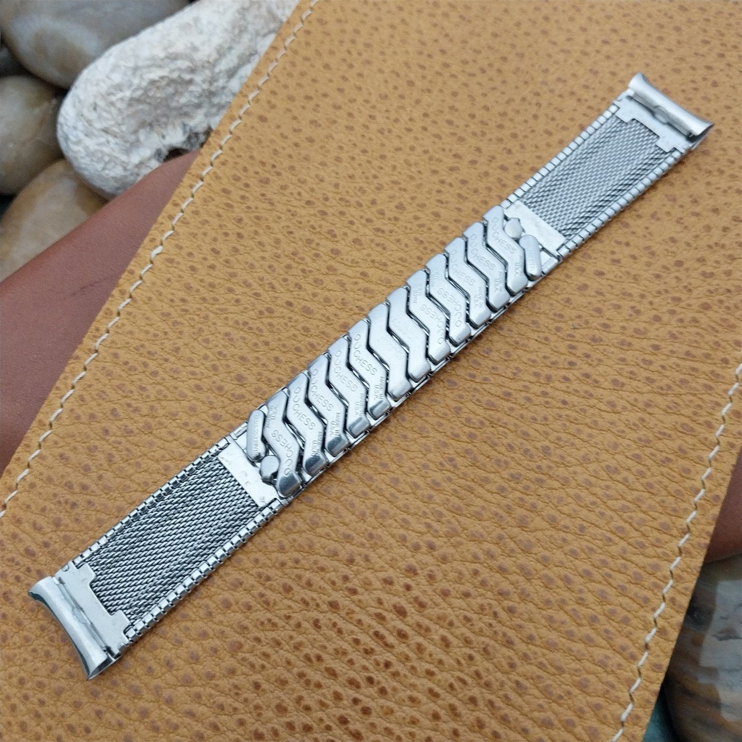 17.2mm Stainless Steel Gruen Clif Duchess Unused nos 1960s Vintage Watch Band