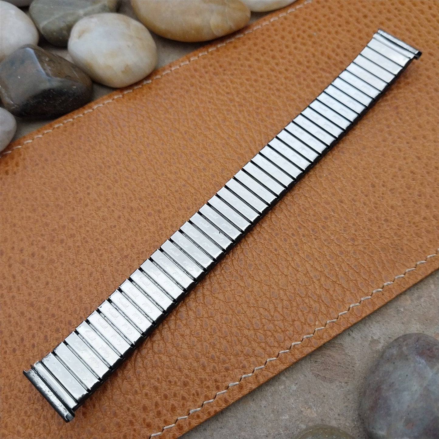 Vintage Speidel USA 17.2mm 17mm Black Classic Expansion nos Unused Watch Band